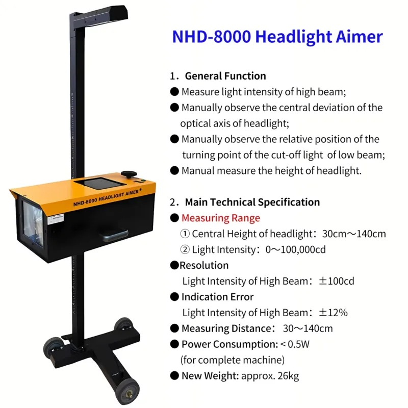 Headlight Aiming Tool - Headlight Focusing Machine Calibration Beam Aligner
